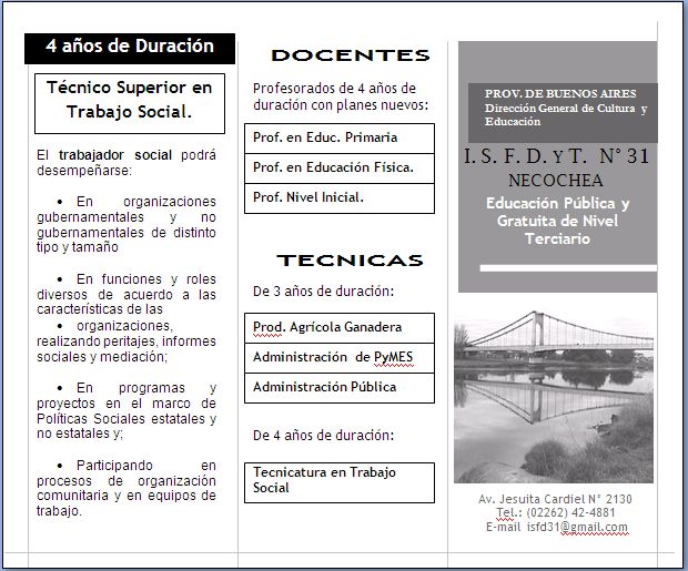 isfd 31-carreras isfd 31-carreras